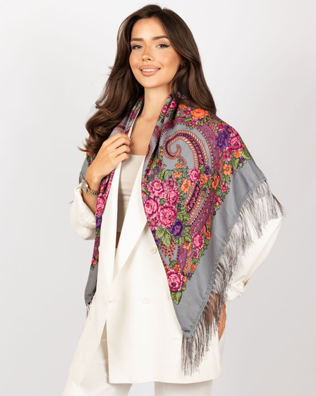 CHUSTA Ludowa Alessio GÓRALSKA Folk KWIATY DUŻA