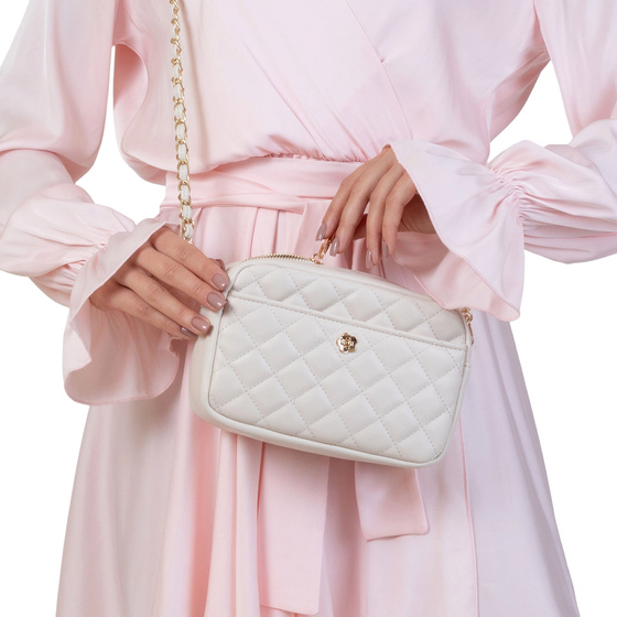 Alessio TOREBKA Damska CROSSBODY PIKOWANA na ramię łańcuszek QUILTED