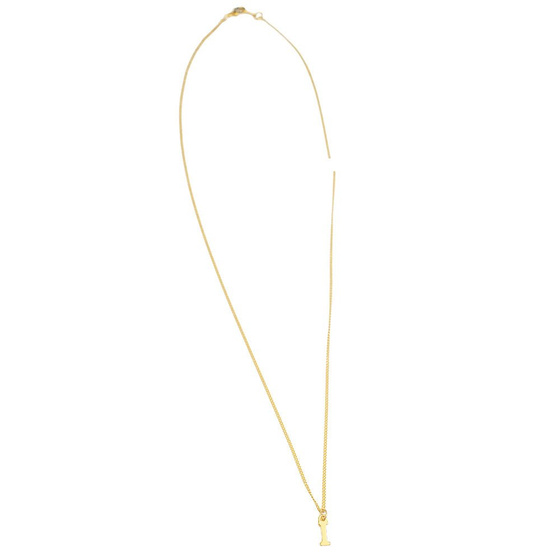 NASZYJNIK damski POZŁACANY 24k litera I mała