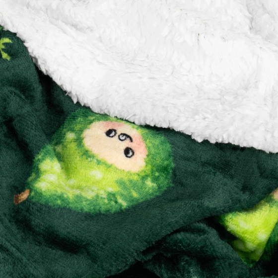 KOCOBLUZA KOC BLUZA CIEPŁA 2w1 GRUBA XXL FUTRZAK POLAR z kapturem OVERSIZE