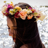 WIANEK na głowę BOHO ślubny PANIEŃSKI kwiaty