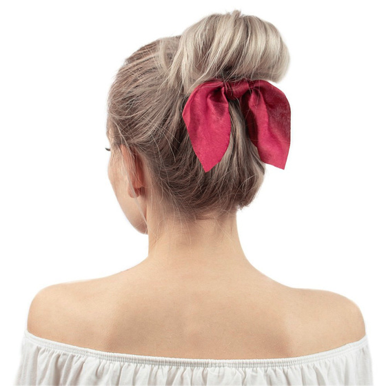 GUMKA DO WŁOSÓW bordowa APASZKA scrunchies FROTKA