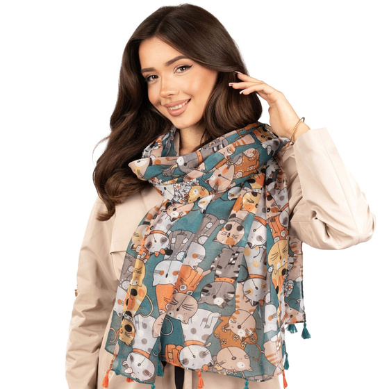 CHUSTA Damska SZAL SZALIK Alessio na SZYJĘ na GŁOWĘ chustka LEKKA ZWIEWNA