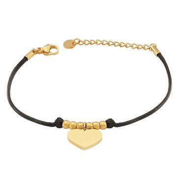 Bransoletka serce STAL SZLACHETNA POZŁACANA