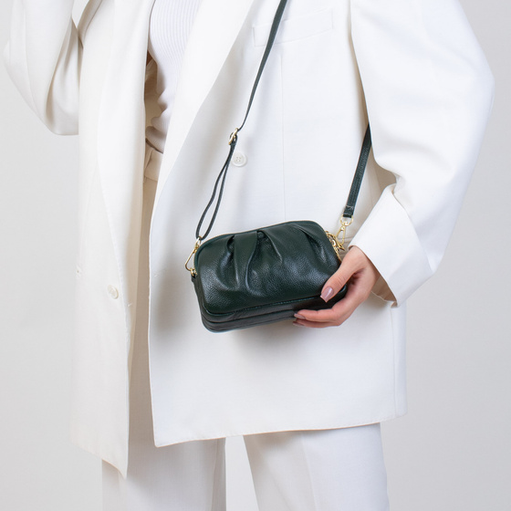 Alessio TOREBKA Damska na ramię CROSSBODY mała SKÓRA NATURALNA