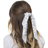 GUMKA do włosów APASZKA scrunchies BIAŁA kwiaty
