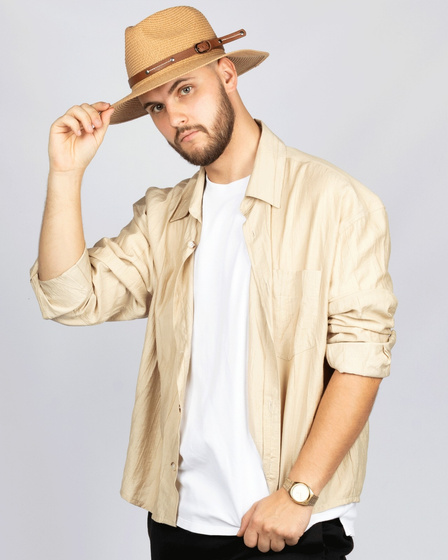 KAPELUSZ Alessio DAMSKI MĘSKI PLECIONY lato HAWANA letni PANAMA rozmiar 59