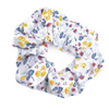 GUMKA DO WŁOSÓW biała SCRUNCHIES kwiaty FROTKA