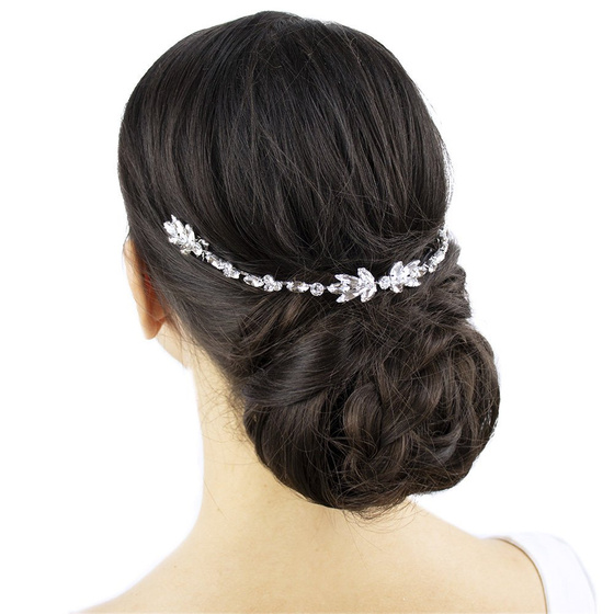 OZDOBA DO WŁOSÓW srebrna ŚLUBNA grzebyk cyrkonie