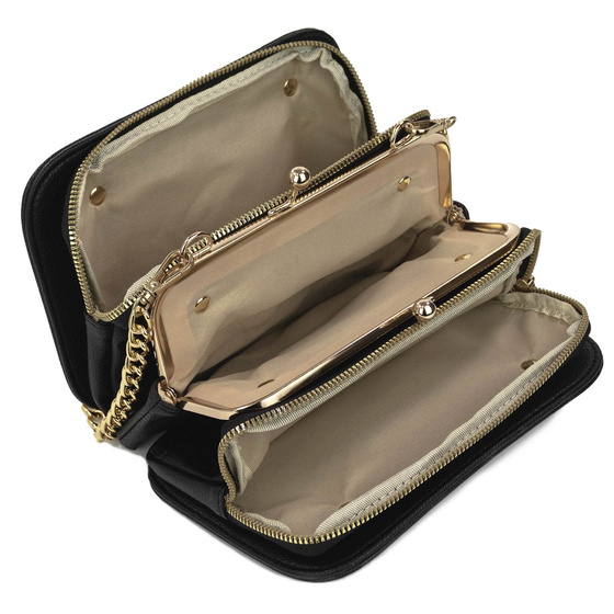 Alessio TOREBKA Damska KUFEREK Pojemna PORTFEL KOPERTÓWKA 2W1