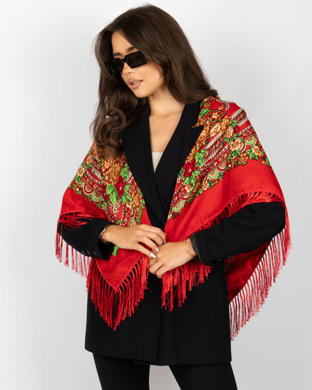 CHUSTA Ludowa Alessio GÓRALSKA Folk KWIATY DUŻA