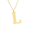 NASZYJNIK damski POZŁACANY 24k litera L duża