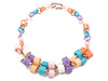 NASZYJNIK kolia WIELOKOLOROWY koraliki