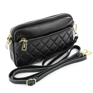 Alessio TOREBKA Damska CROSSBODY pikowana QUILTED SKÓRA NATURALNA