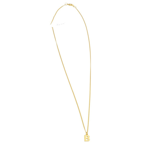 NASZYJNIK damski POZŁACANY 24k litera B mała