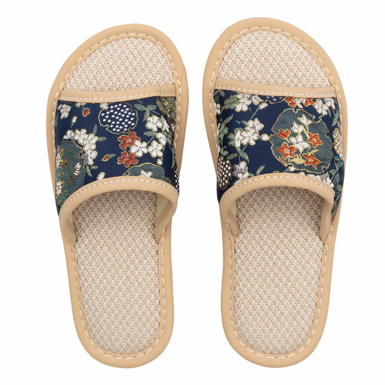 KAPCIE damskie Alessio domowe KWIATY Lekkie Miękkie FOLK r. 40-41