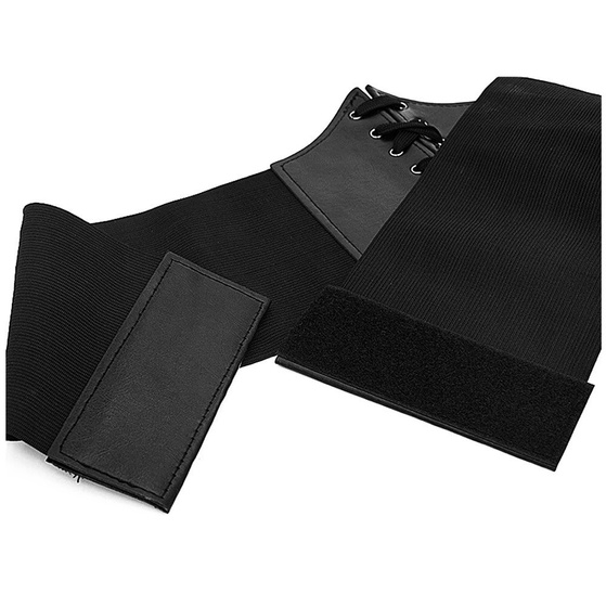 PASEK pas szeroki GORSET czarny GUMOWY SZNUROWANY rozmiar M