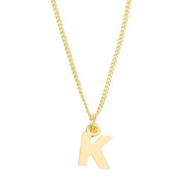 NASZYJNIK damski POZŁACANY 24k litera K mała