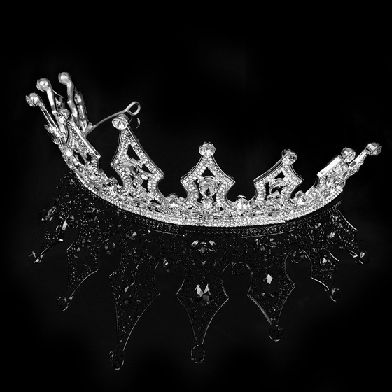 KORONA diadem KRYSZTAŁY tiara ŚLUBNA srebrna ŚLUB