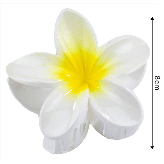 SPINKA KLAMRA szczęka DUŻA do włosów kwiatek KWIAT HAWAJSKA KWIAT PLUMERII