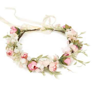 WIANEK na głowę Miss Glow BOHO ślubny PANIEŃSKI kwiaty ŚLUB