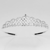 DIADEM Korona Tiara MISS GLOW ŚLUBNY srebrny cyrkonie KRYSZTAŁY