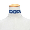 CHOKER w gwiazdki GRANATOWY zapinany 2,5 CM
