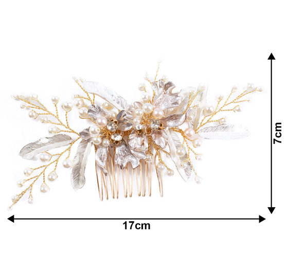 OZDOBA ŚLUBNA do włosów DAMSKA GRZEBYK perełki ŚLUB