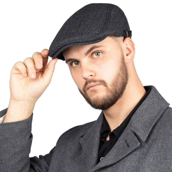 KASZKIET Męski Alessio Stylowy Elegancki FLAT CAP Jesień Zima Czapka RETRO
