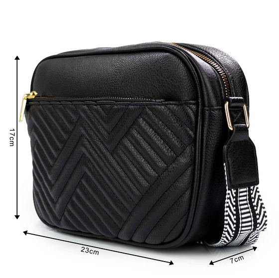 Alessio TOREBKA Damska PIKOWANA CROSSBODY na ramię PASEK QUILTED