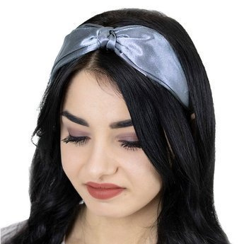 OPASKA  z małym węzłem POPIELATA szeroka RETRO