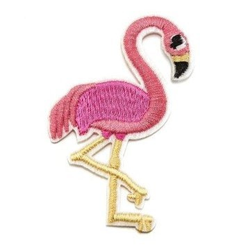 NAPRASOWANKA termo APLIKACJA mała różowa FLAMING