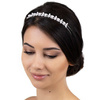 OPASKA ŚLUBNA do włosów SREBRNA diadem CYRKONIE
