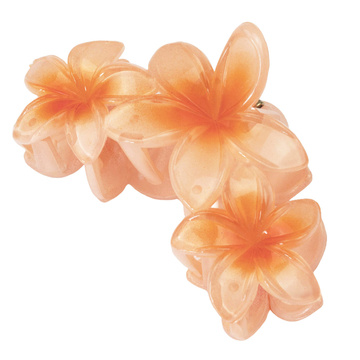 KLAMRA szczęka SPINKA do włosów duża KWIATY kwiatek HAWAJSKA KWIAT PLUMERII