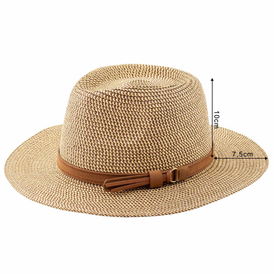 KAPELUSZ damski męski PANAMA fedora SŁOMKOWY lato ELEGANCKI