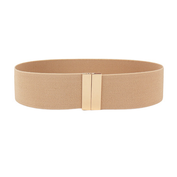 SZEROKI PASEK DAMSKI Alessio DO SUKIENKI elastyczny GUMA BEŻOWY Rozmiar L