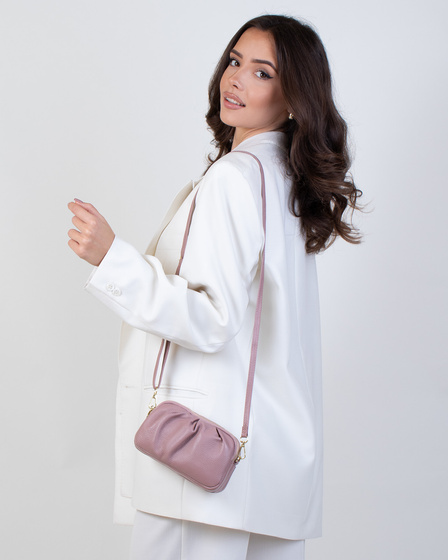 Alessio TOREBKA Damska na ramię CROSSBODY mała SKÓRA NATURALNA