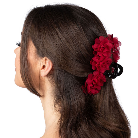 KLAMRA szczęka SPINKA do włosów duża kwiatek KWIATY żabka