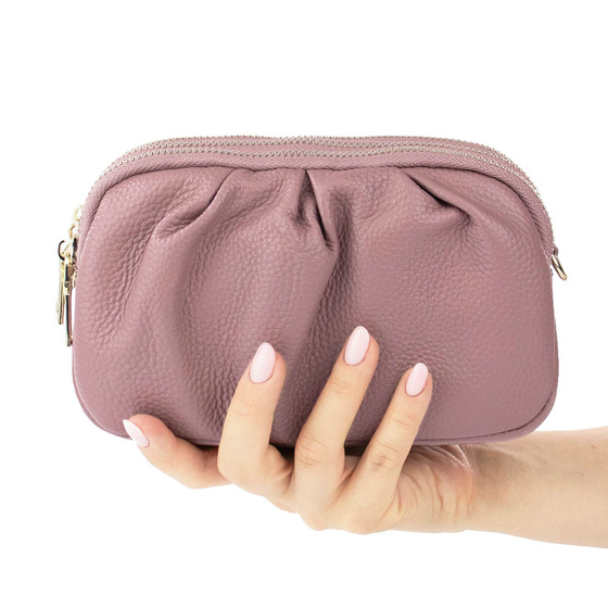 Alessio TOREBKA Damska na ramię CROSSBODY mała SKÓRA NATURALNA