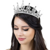 KORONA diadem KRYSZTAŁY tiara ŚLUBNA srebrna ŚLUB