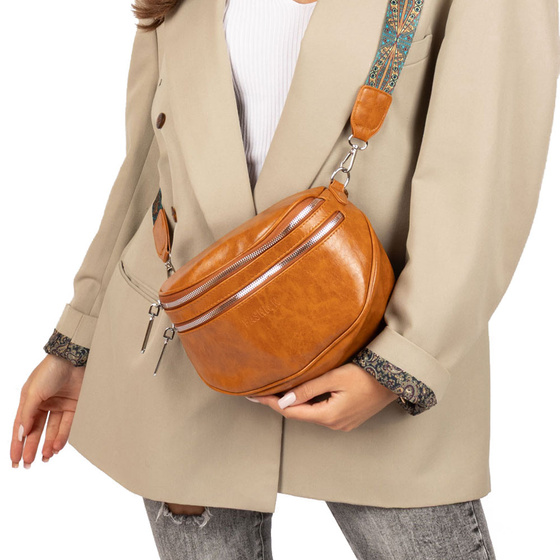 NERKA SASZETKA TOREBKA damska NA RAMIĘ lub na PAS pasek CROSSBODY