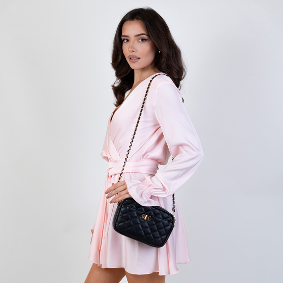 Alessio TOREBKA Damska PIKOWANA CROSSBODY na ramię łańcuszek QUILTED