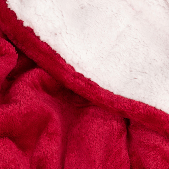 KOCOBLUZA KOC BLUZA CIEPŁA 2w1 GRUBA XXL FUTRZAK POLAR z kapturem OVERSIZE