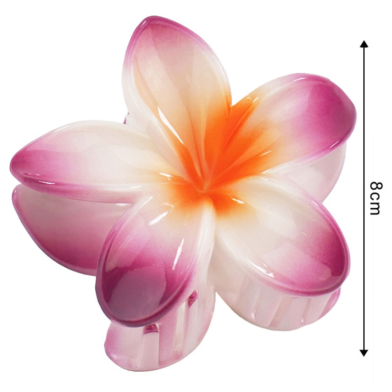 KLAMRA szczęka SPINKA do włosów duża kwiatek KWIATY żabka HAWAJSKA