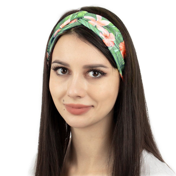 OPASKA DO WŁOSÓW szeroka ELASTYCZNA turban kwiaty
