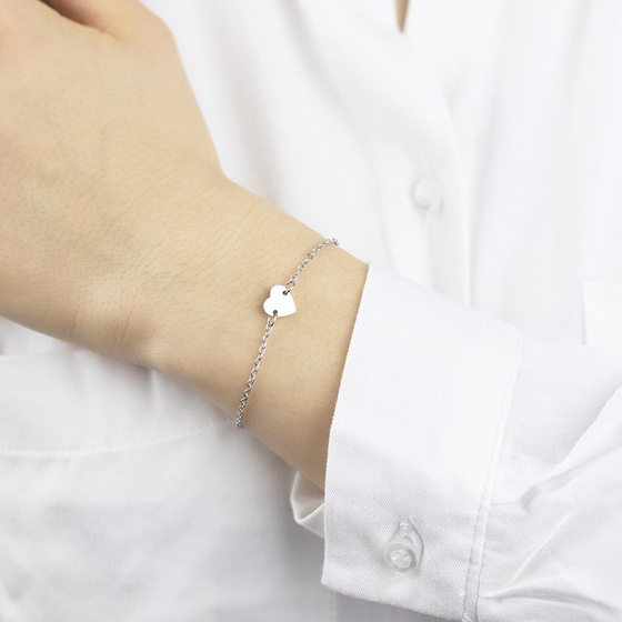 Bransoletka CELEBRYTKA serce STAL SZLACHETNA