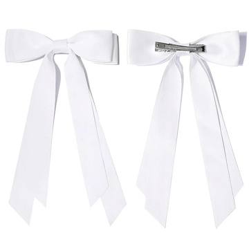 SPINKA DO WŁOSÓW kokarda wstążka długa cienka elegancka delikatna