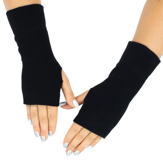 RĘKAWICZKI elastyczne gładkie MITENKI bez palców