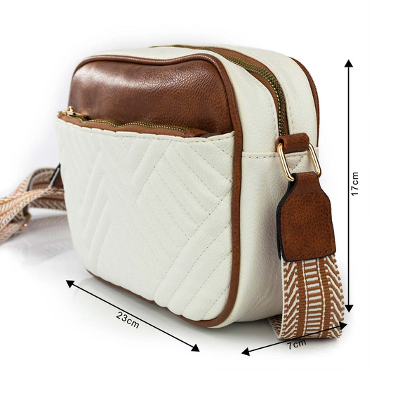 Alessio TOREBKA Damska PIKOWANA CROSSBODY na ramię PASEK QUILTED