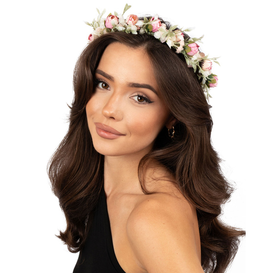 WIANEK na głowę Miss Glow BOHO ślubny PANIEŃSKI kwiaty ŚLUB